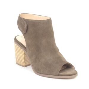 Sole Society Women's Suede Peep-Toe Ankle Jagger Booties Dark Taupe Size 11